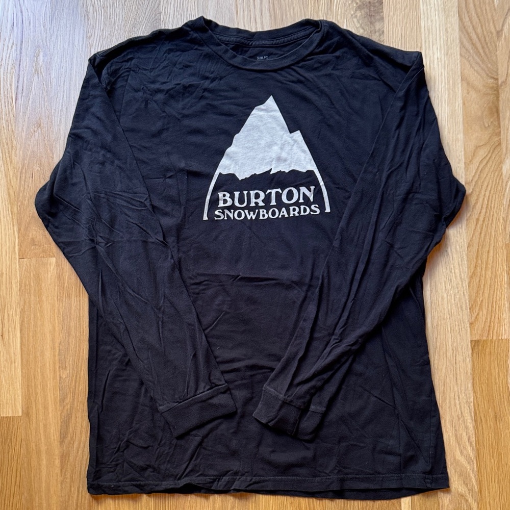 Burton Snowboards Black Long Sleeve Tee